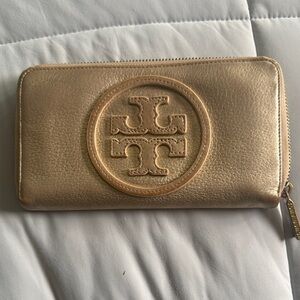Tory Burch Metallic Gold Wallet